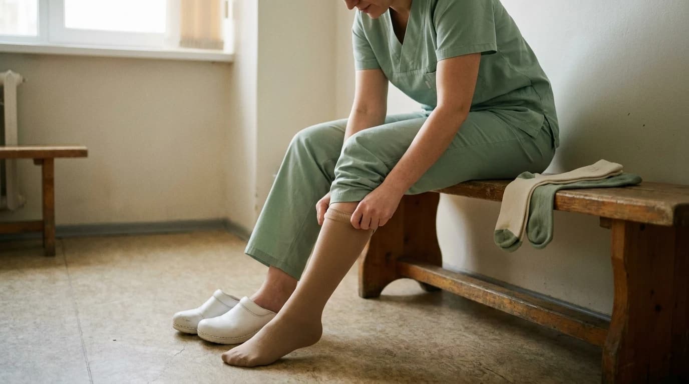 How Long Should Nurses Wear Compression Socks? — illustration