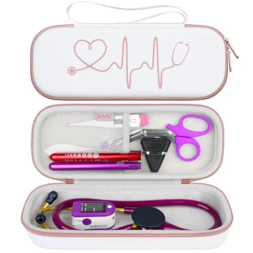 BOVKE Stethoscope Case White Rosegold