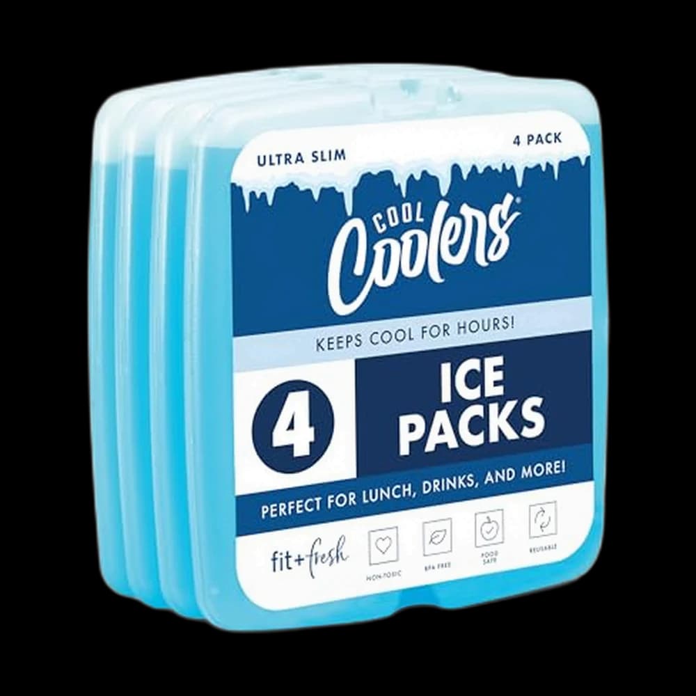 Fit & Fresh Cool Coolers Slim Ice Packs, 4-Pack
