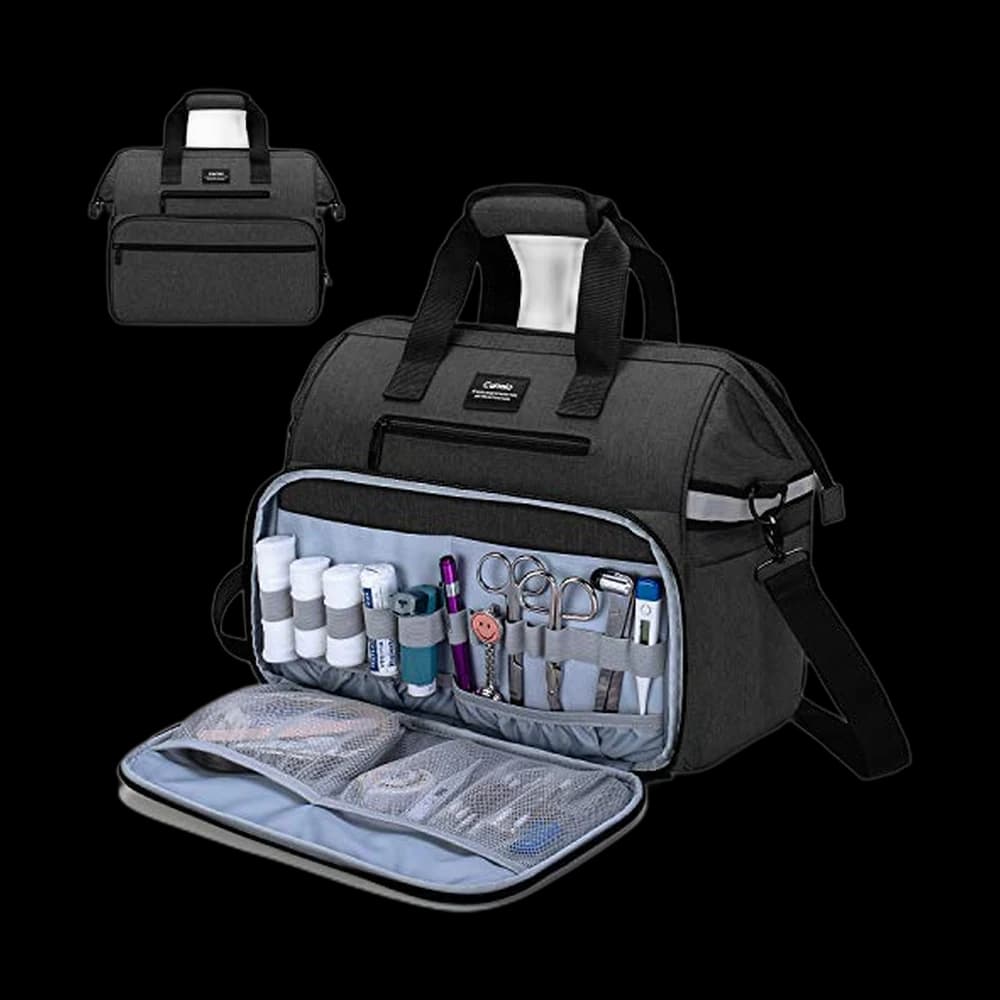 CURMIO Nurse Bag with 15-Inch Laptop Sleeve