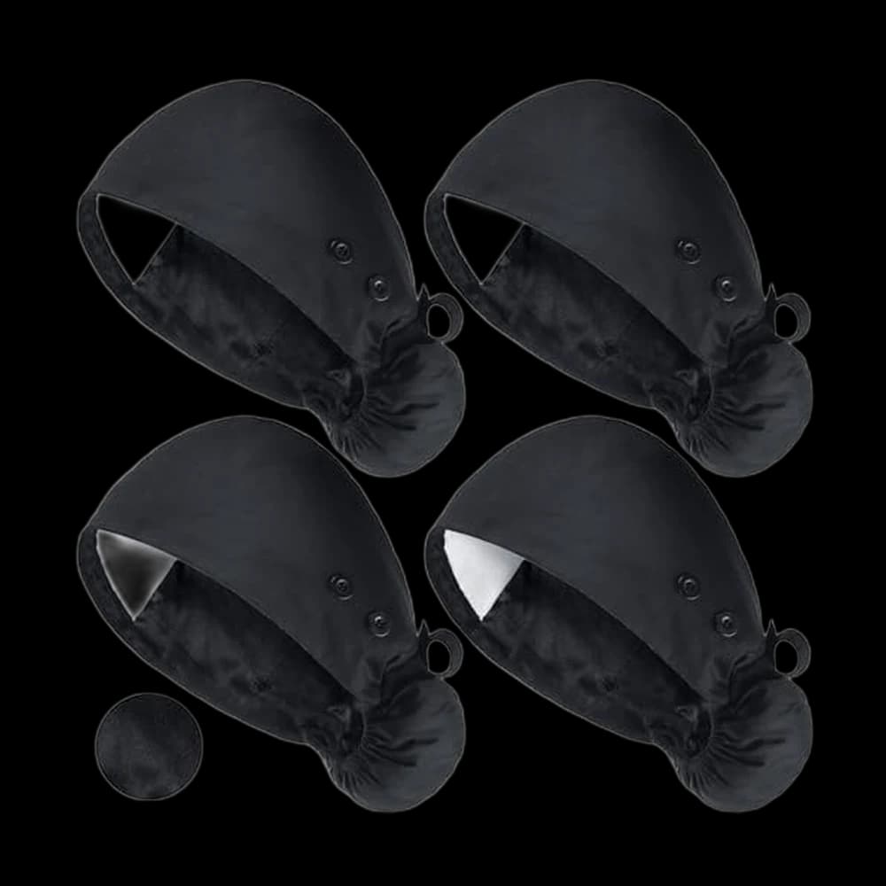 Croknit Satin-Lined Bouffant Scrub Caps, 4-Pack