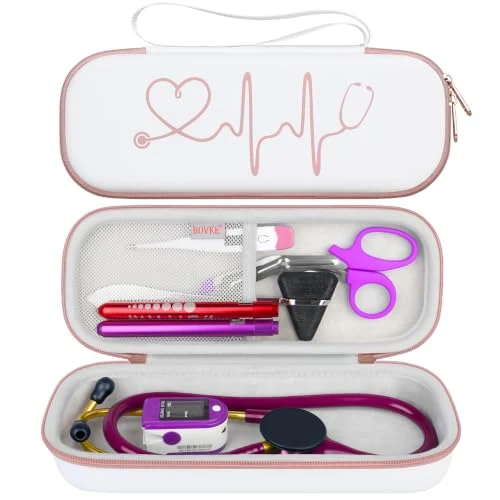 BOVKE Stethoscope Case White Rosegold