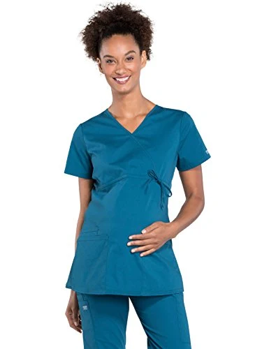 Cherokee WW685 Maternity Mock Wrap Scrub Top