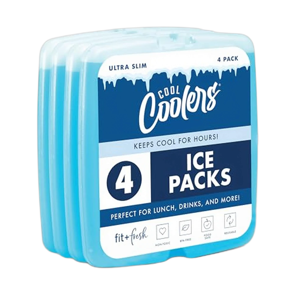 Fit & Fresh Cool Coolers Slim Ice Packs, 4-Pack