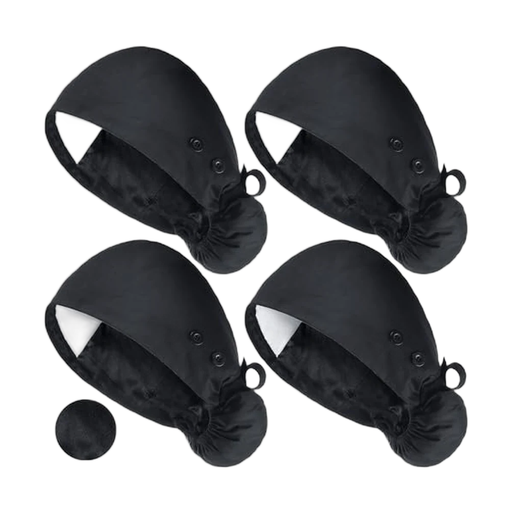 Croknit Satin-Lined Bouffant Scrub Caps, 4-Pack